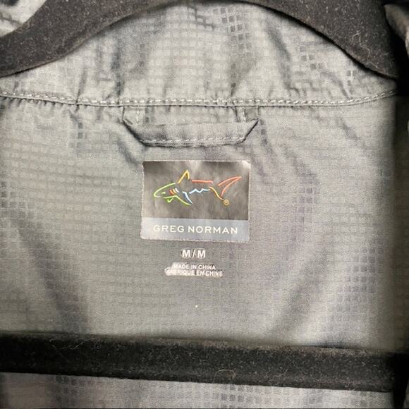 Greg Norman M/M Full-Zip Windbreaker Golf Jacket Gray Country Club Active Light - Picture 5 of 9